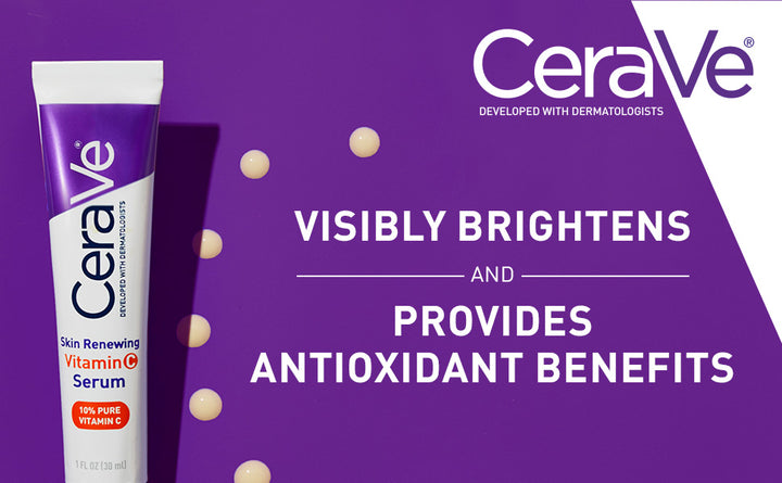CeraVe Vitamin C Serum with Hyaluronic Acid | Skin Brightening Serum for Face with 10% Pure Vitamin C