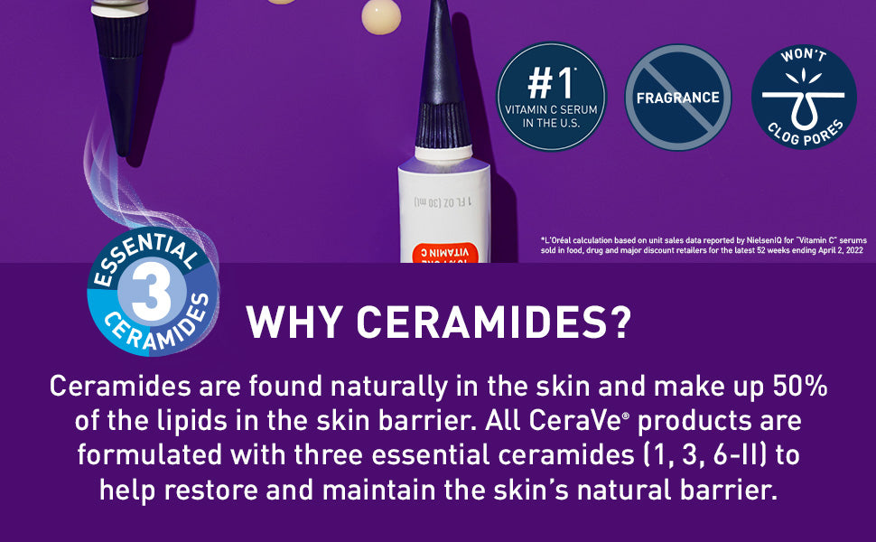 CeraVe Vitamin C Serum with Hyaluronic Acid | Skin Brightening Serum for Face with 10% Pure Vitamin C