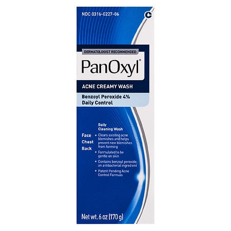 PanOxyl Creamy Wash 4% Benzoyl Peroxide - 6 Oz