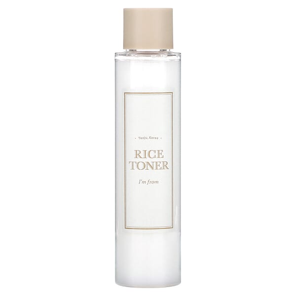 I'm From, Rice Toner, 5.07 fl oz (150 ml) Rice Extract Glow Essence with Niacinamide Hydrating for Dry Skin Vegan Alcohol Free K Beauty Toner