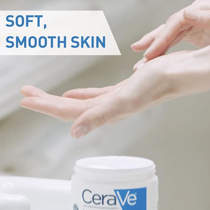 CeraVe Moisturizing Cream | 48H Body and Face Moisturizer for Dry to Very Dry Skin with Hyaluronic Acid and Ceramides | Fragrance Free 454g