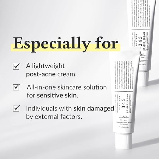 Dr. Althea 345 Relief Cream - Daily Face Moisturizer for Blemish Relief & Soothing Recovery | Korean Vegan Skincare - 1.7 fl oz | 50ml