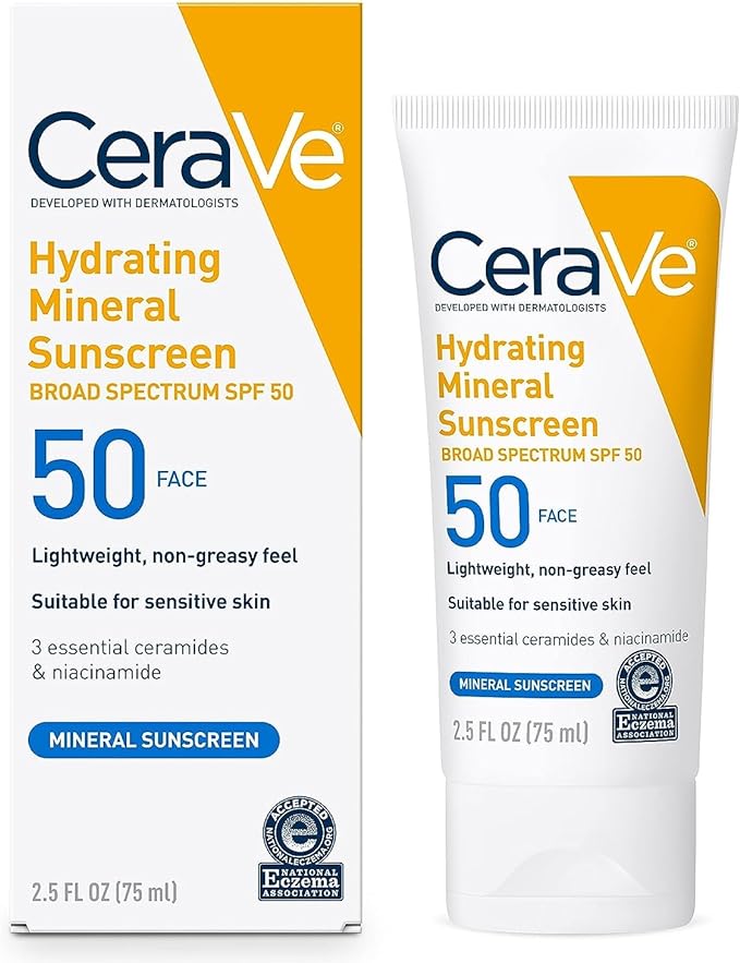 Cerave Hydrating Mineral Sunscreen 50 Face 75ml