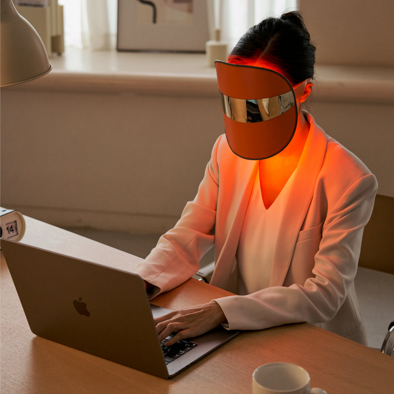 LED Face Mask – 3-Color Light Therapy for Acne, Wrinkles & Glowing Skin | Wireless, Eye-Safe, Fast Results | TOUCHBeauty™ GLAM