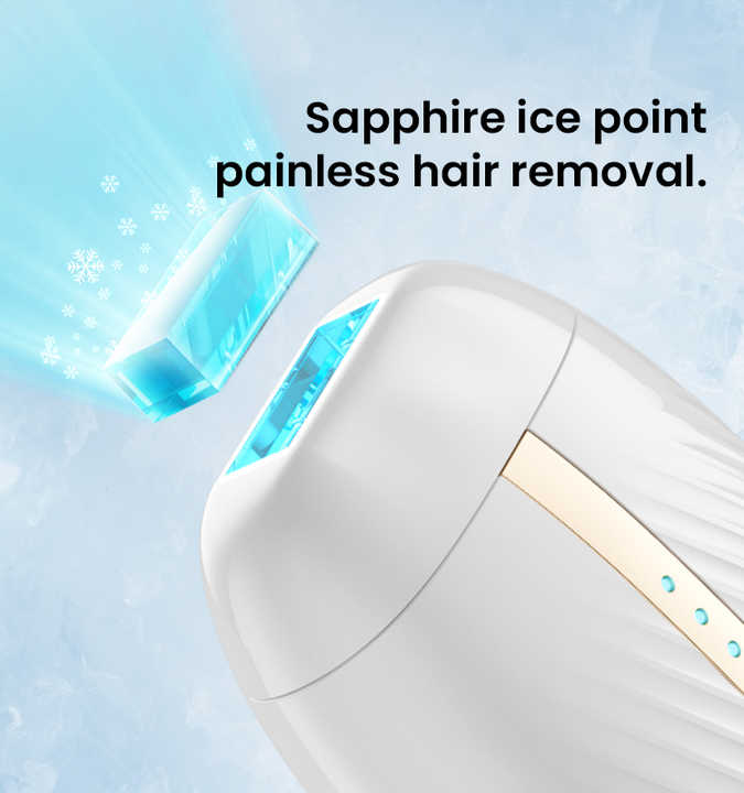 IceCool IPL Laser Hair Removal Handset – Painless At-Home Hair Removal with Sapphire Ice Technology | 6 Colors | 400,000 Flashes