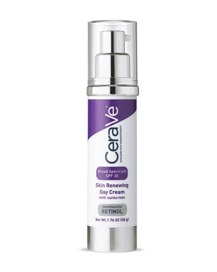 CeraVe Skin Renewing Retinol Day Cream with Sunscreen Lotion, SPF 30, 1.7 OZ