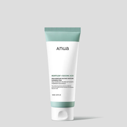 Anua Heartleaf + Succinic A. Moist. Cleansing Foam 150ml — cleanser