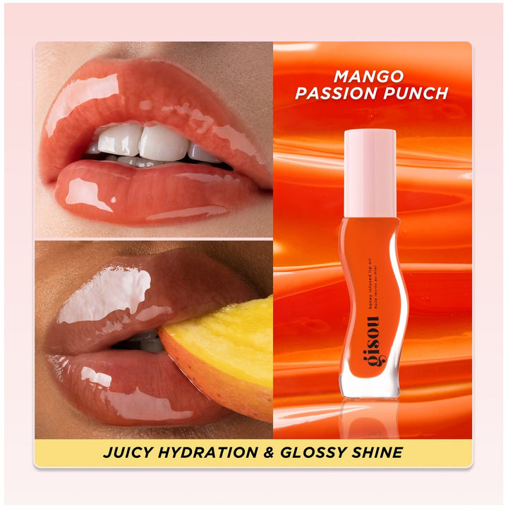 Gisou Honey Infused Hydrating Lip Oil Mango Passion Punch 0.27 Oz