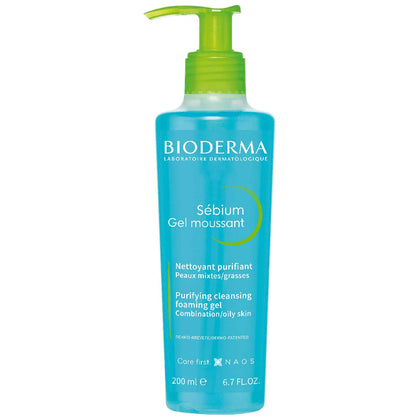 Bioderma Sebium Gel Moussant Purifying Cleansing Foaming Gel 200ml — cleanser