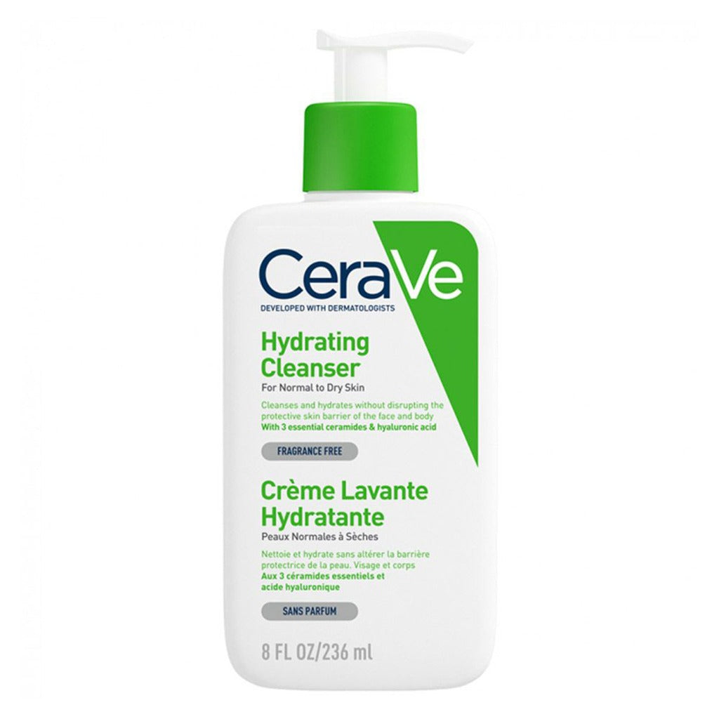 CeraVe Hydrating Fragrance-Free Cleanser For Normal To Dry Skin 236ml