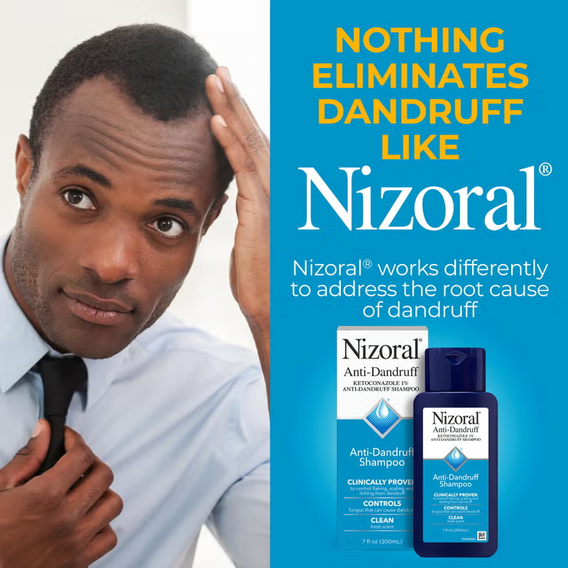 Nizoral Anti-Dandruff Shampoo with 1% Ketoconazole, Fresh Scent | 7 Fl Oz | 200ml