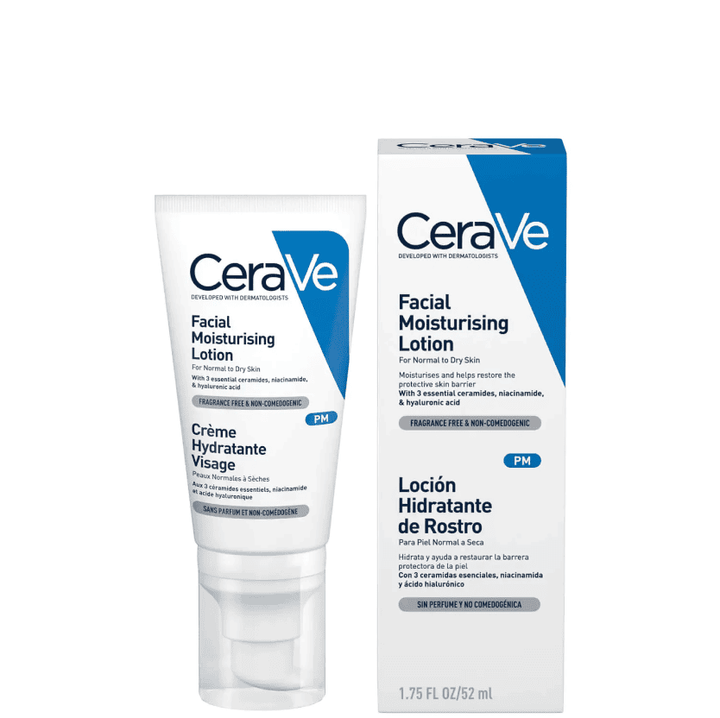 CeraVe PM Facial Moisturising Lotion with Ceramides for Normal to Dry Skin 52ml