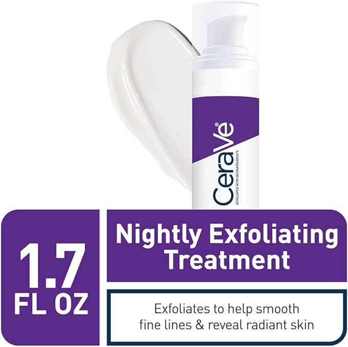 CeraVe Skin Renewing Nightly Exfoliating Treatment Glycolic Acid Face Serum - 50ml