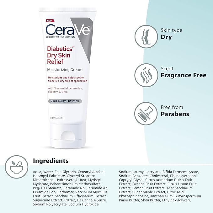 Cerave Diabetics Dry Skin Relief Moisturizing Cream 236 ml