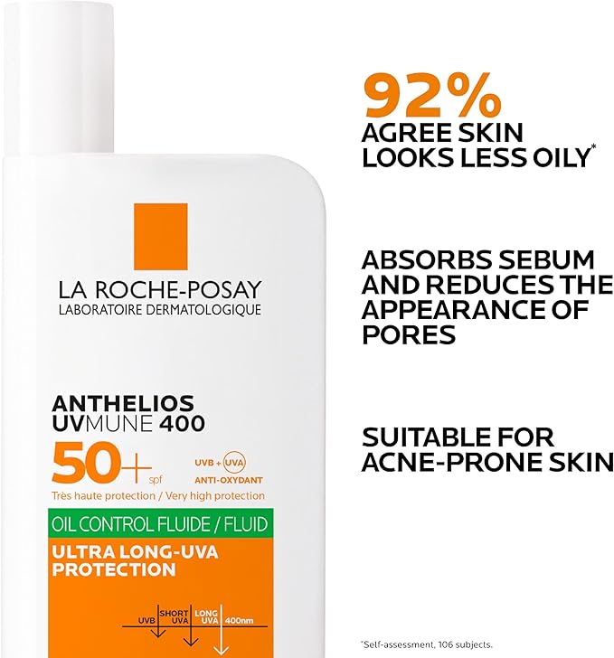 La Roche-Posay Anthelios UVMune 400 Oil Control Fluid SPF 50+ - 50ml - SPF for Oily Skin