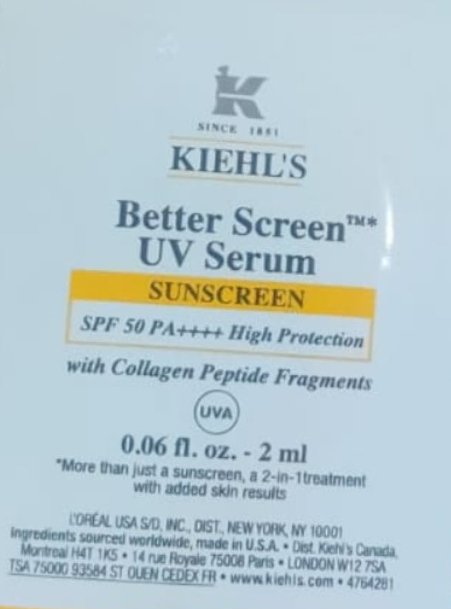 Better Screen UV Serum SPF 50+ Facial Sunscreen with Collagen Peptide - 2ml