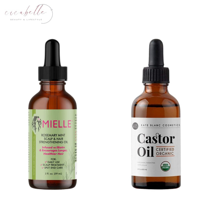 Mielle's Rosemary Hair Oil &  Kate Blanc's Castor Oil Combo Pack