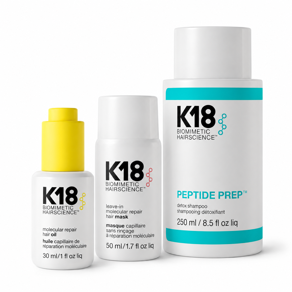 K18 Essential Hair Repair & Detox Bundle - Damage Reversal - 3-Step System | 330ml — full set