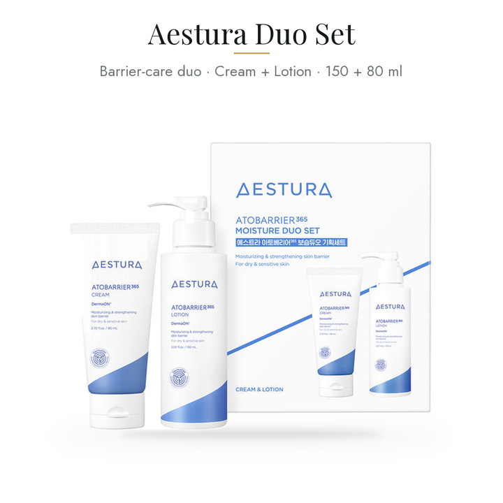 Aestura Duo set (Cream + Lotion) |150+80ml — what's inside & benefits
