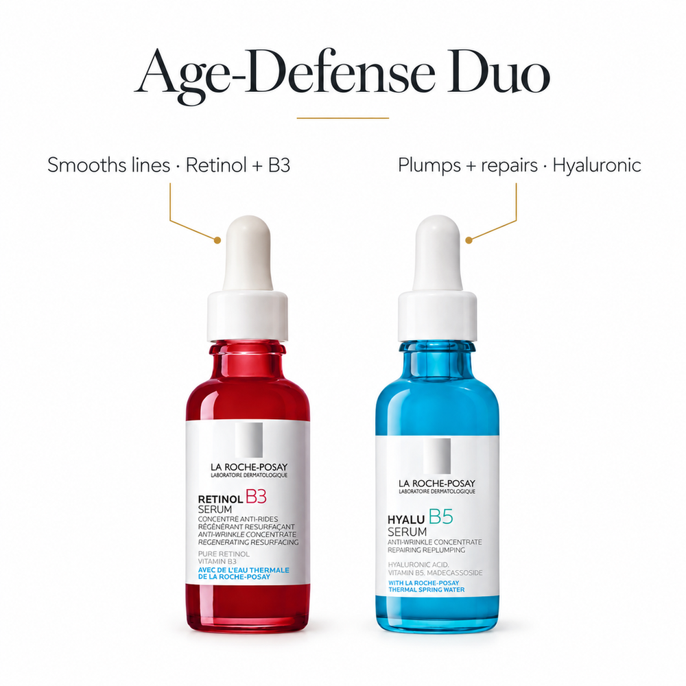 Age-Defense Duo – La Roche-Posay 2-Piece Set: Retinol B3 + Hyalu B5 Serum — what's inside & benefits