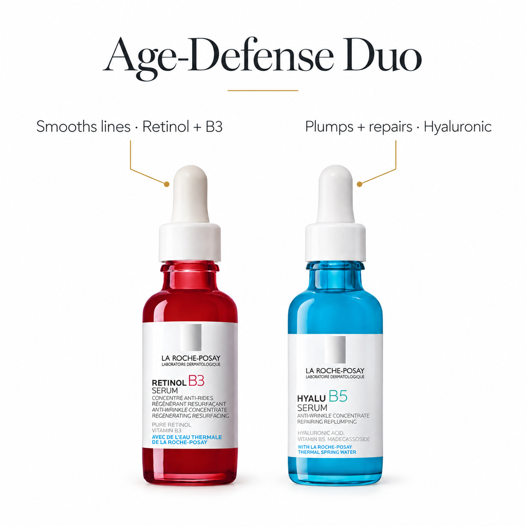 Age-Defense Duo – La Roche-Posay 2-Piece Set: Retinol B3 + Hyalu B5 Serum — what's inside & benefits