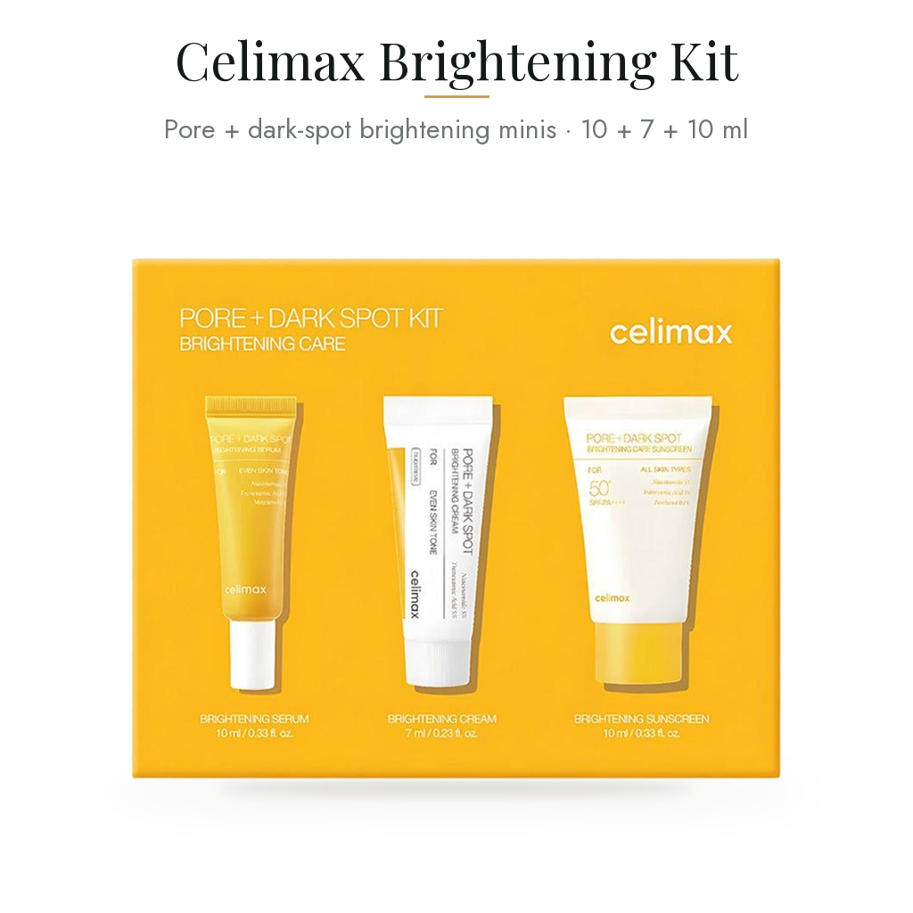 CELIMAX - Pore+Dark Spot Brightening Kit - 10ml+7ml+10ml — what's inside & benefits