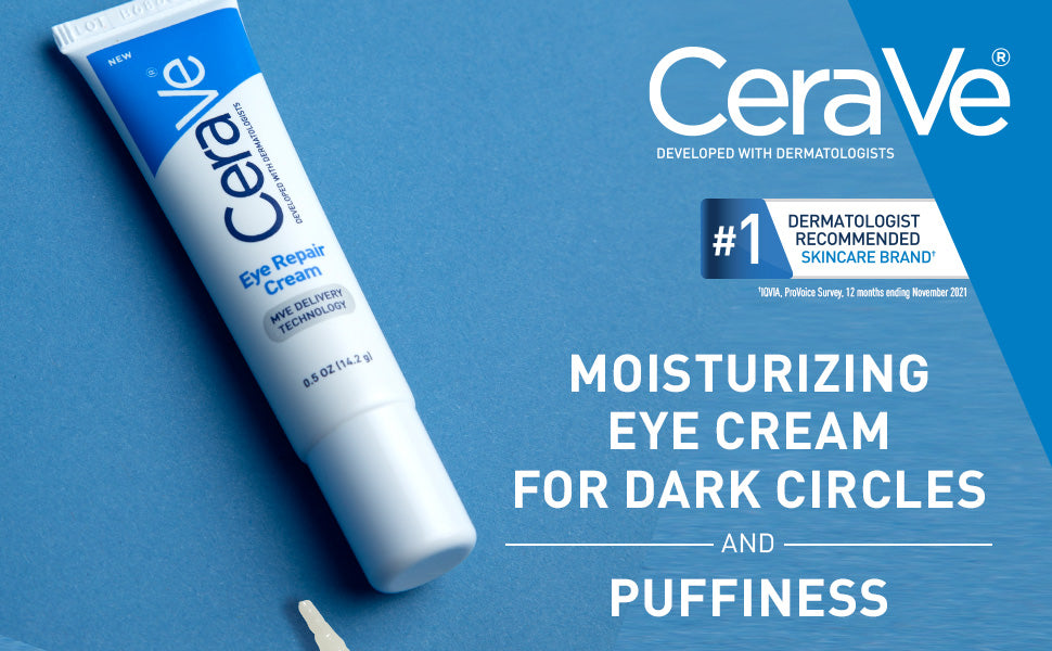 CeraVe Eye Repair Cream | Under Eye Cream for Dark Circles and Puffiness 14ML
