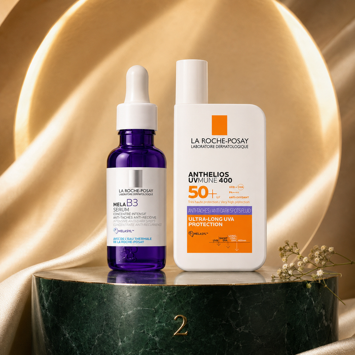 Dark Spot Defense — Mela B3 Serum with Anthelios UVMune 400 Anti-Dark-Spots SPF50+ set, Cicabelle