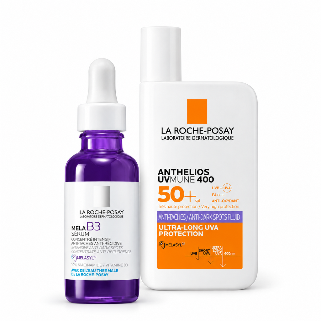 Dark Spot Defense – La Roche-Posay 2-Piece Set: Mela B3 Serum + Anti-Dark-Spots SPF50+ — full set