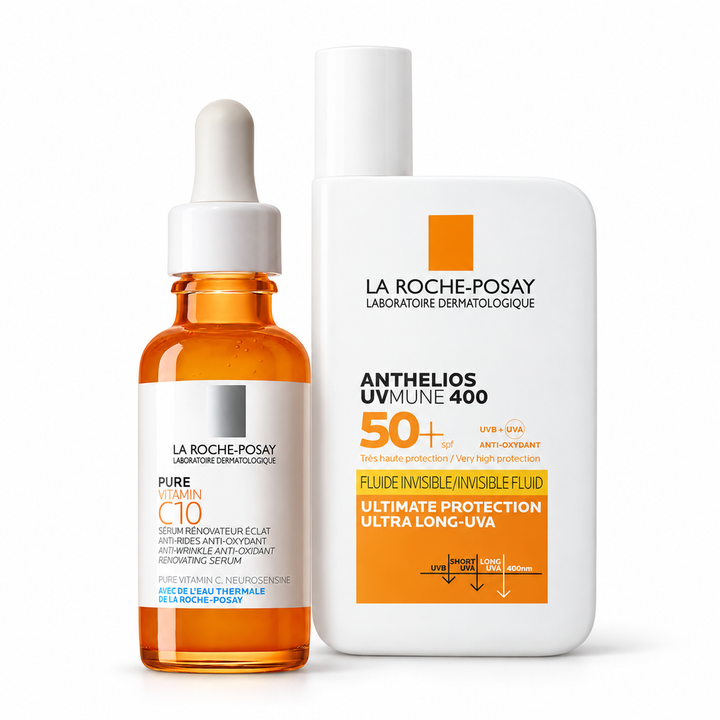 Glow & Protect – La Roche-Posay 2-Piece Set: Vitamin C10 Serum + UVMune 400 SPF50+ — full set