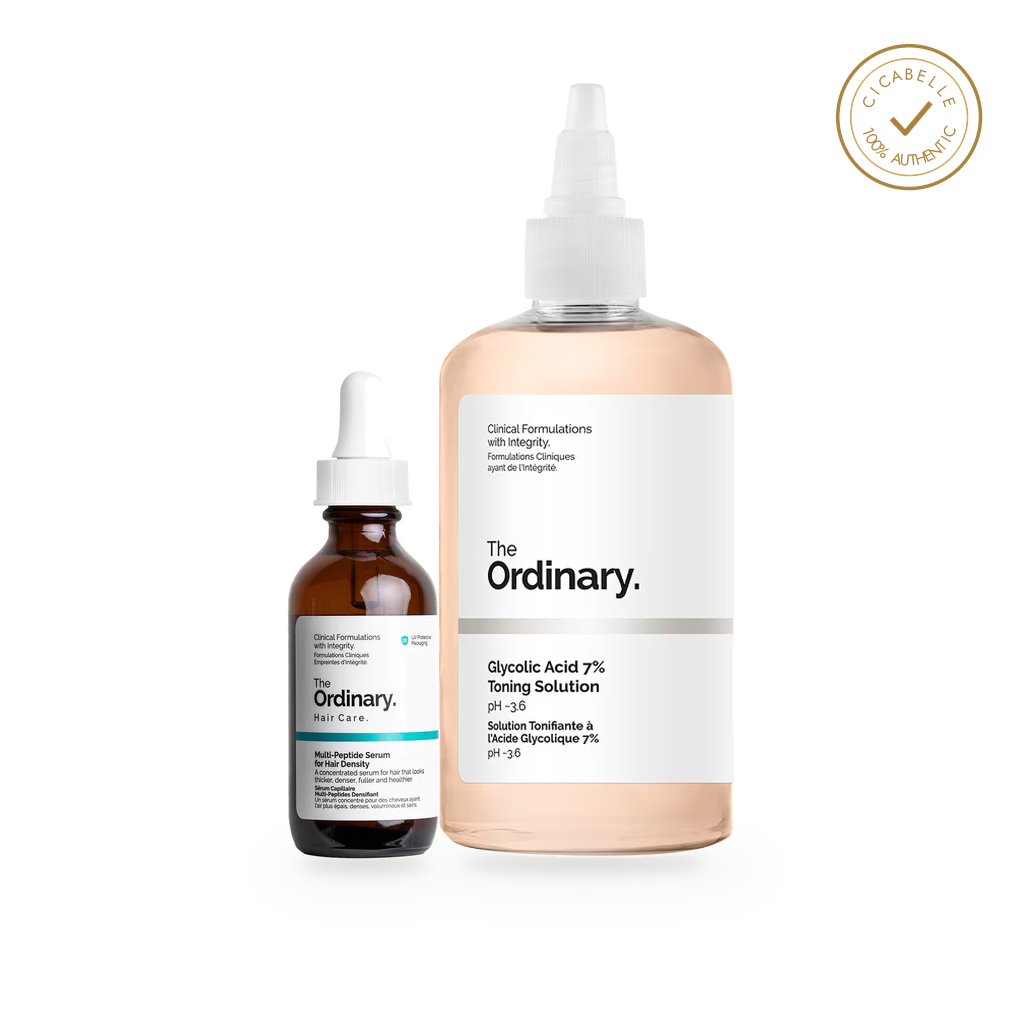 Hair Density Ritual – The Ordinary 2-Piece Set: Multi-Peptide Hair Serum + Glycolic Scalp Prep — 100% authentic