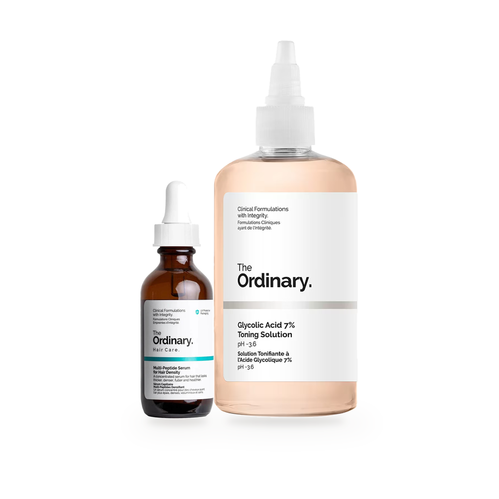 Hair Density Ritual – The Ordinary 2-Piece Set: Multi-Peptide Hair Serum + Glycolic Scalp Prep — full set