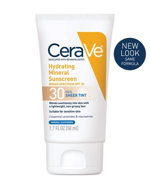 CeraVe Hydrating Mineral Sunscreen SPF 30 Face Sheer Tint 50ml