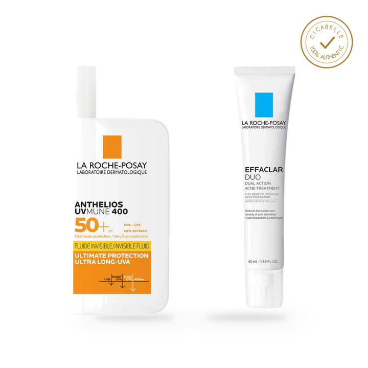 La Roche-Posay's Invisible Sunscreen Fluid [50ml] & Effaclar Duo [40ml] — 100% authentic