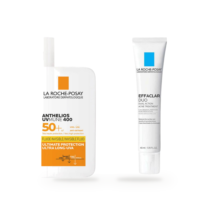 La Roche-Posay's Invisible Sunscreen Fluid [50ml] & Effaclar Duo [40ml] — full set
