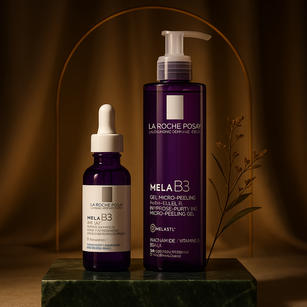 Mela B3 Dark-Spot Duo – La Roche-Posay 2-Piece Set: Serum + Gel Cleanser — set image, Cicabelle