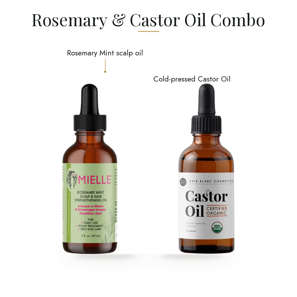 Mielle's Rosemary Hair Oil & Kate Blanc's Castor Oil Combo Pack — what's inside & benefits