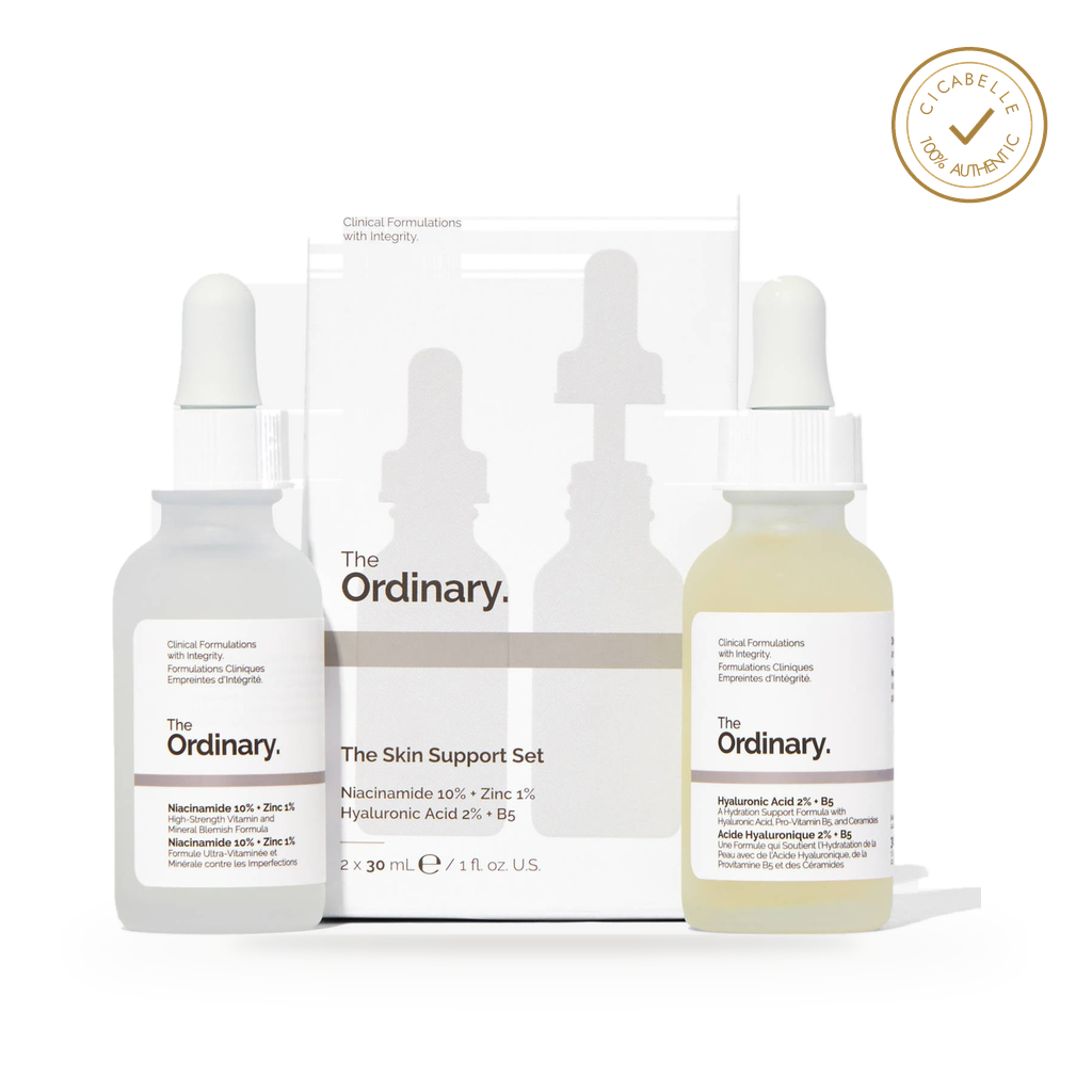 The Ordinary The Skin Support Set Niacinamide 10% + Zinc 1% (Duo) 60ml — 100% authentic