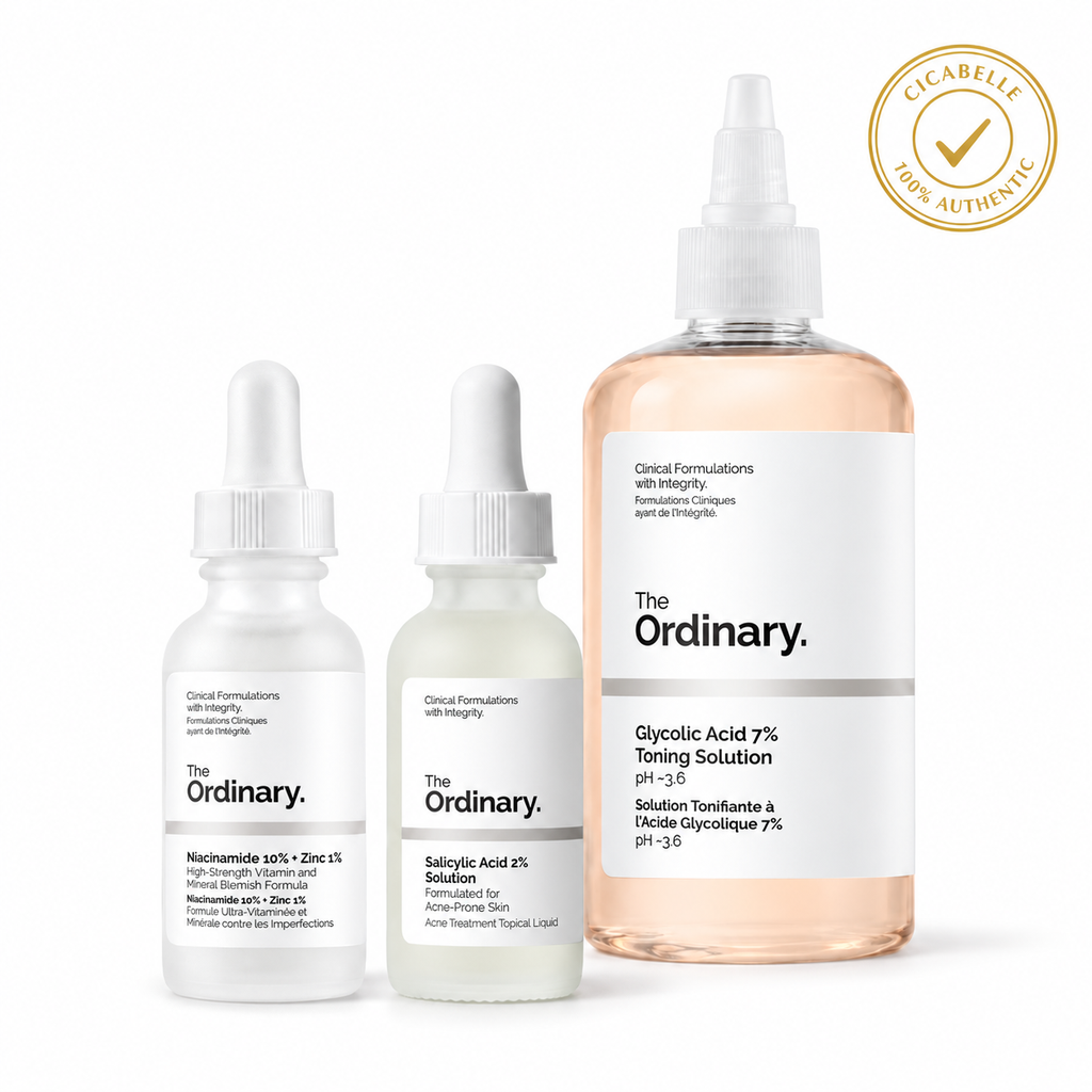 The Ordinary's Exclusive Niacinamide, Salicylic & Glycolic Solutions — 100% authentic